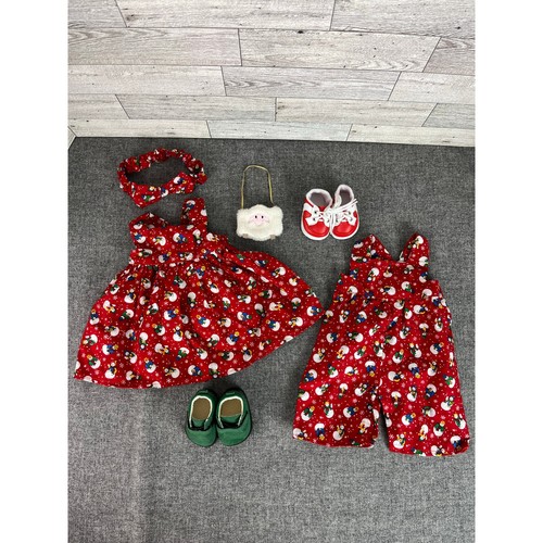 ROJOS TRAJES DE NAVIDAD Vestido y Mono COMPATIBLE 16 pulgadas Bitty Baby Twins - Imagen 1 de 8
