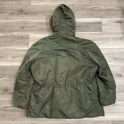 Vintage Alpha Industries N-2B Jacket Mens Extra Large Hooded Military USA Made - Picture 3 of 10