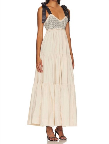 Free People bluebell solid maxi dress in Vacation Sand - size L - Picture 2 of 4