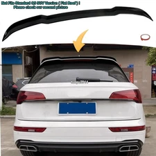 FOR AUDI SQ5 S-LINE SPORTBACK 2018-2024 REAR WINDOW SPOILER ROOF WING GLOSS BLK