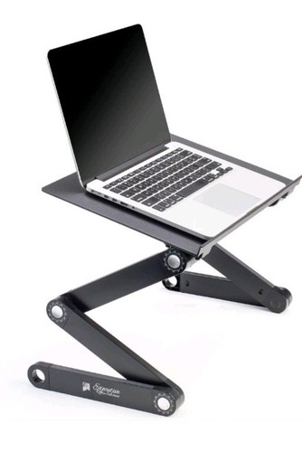 NEU! Tragbarer verstellbarer Aluminium Laptop Ständer schwarz mit Lüfter