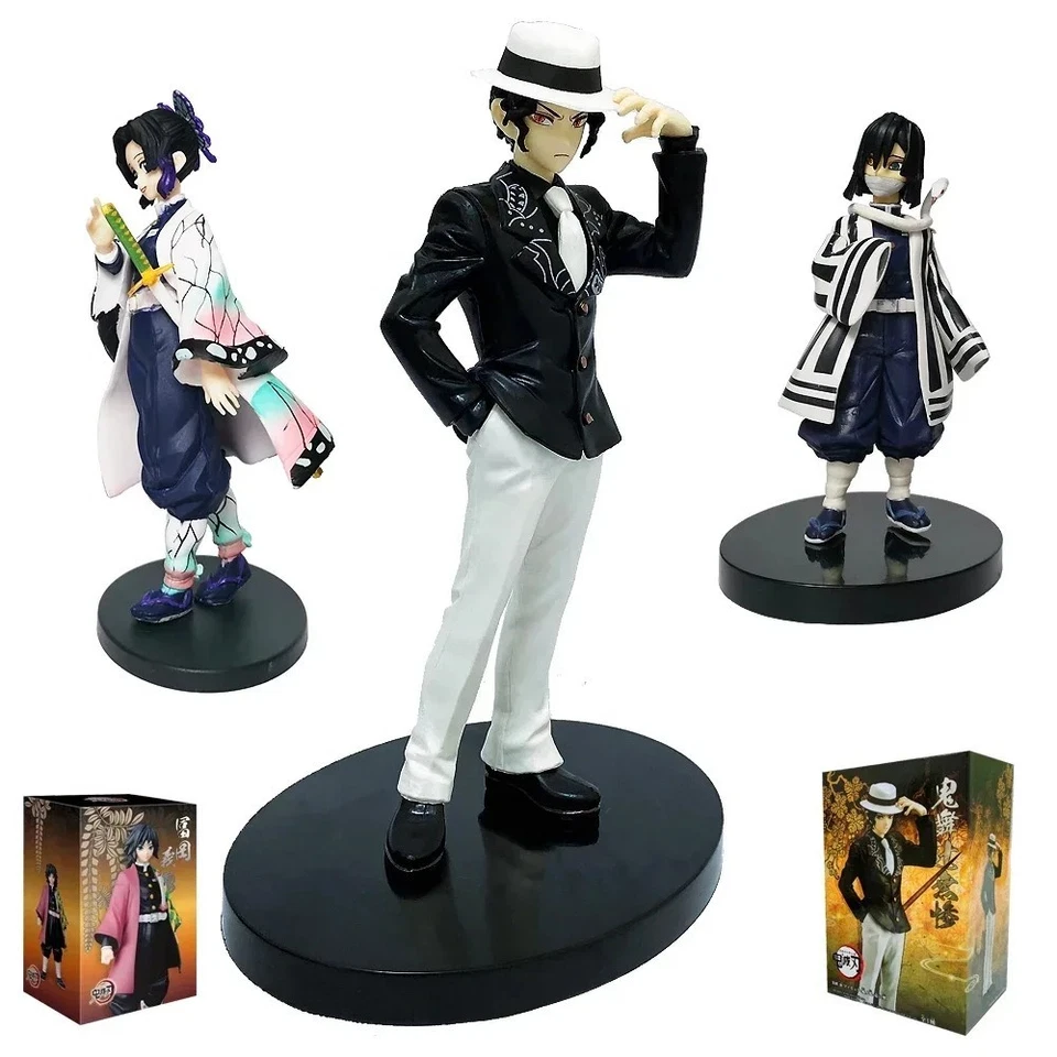 Demon Slayer Figures Tanjiro Nezuko Zenitsu Inosuke Action Figures Model Toy UK - Image 2 of 4