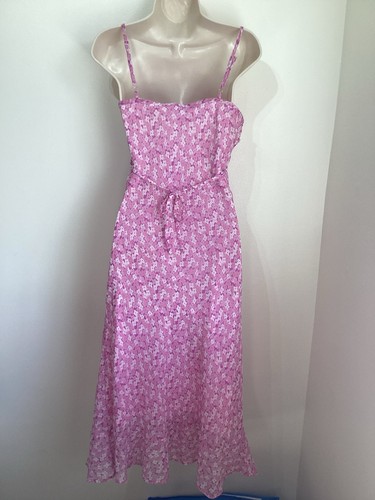 Atmosphere vintage y2k pink floral babydoll midi slip dress 12 summer coquette - Picture 4 of 8
