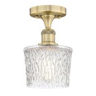 Innovations Lighting 616-1F-10-7 Niagra Semi-Flush Niagra 7"W - Brass