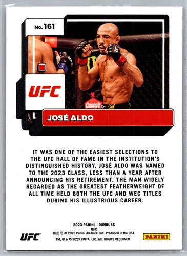 2023 Donruss UFC Jose Aldo Purple Flood #161 - Bild 2 von 2