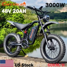 3000W 48V 20Ah Electric Bike Off-road Long-Range 40MPH Effortless Urban Travel
