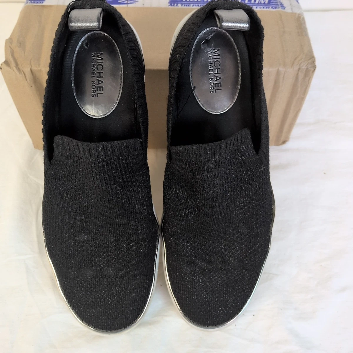 Michael Kors Barton Womens Slip-on / Loafers Black Goat Leather Sz-9M New in Box Amazon.com | Michael Kors Women main image 2