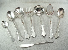 Duet 1980 Serving Set 9 Piece Oneida Silverplate  Community Ladle Pie Cold Meat