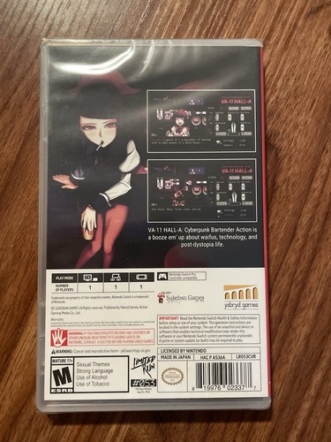 VA-11 Hall-A Cyberpunk Bartender Action Sealed Brand New (Switch, 2020) - Picture 2 of 3