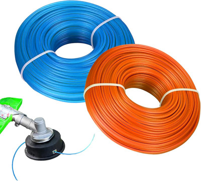 2 STK Trimmerfaden 1,65 mm x 60 m, Mähfaden Trimmerschnur für Rasentrimmer Fäden