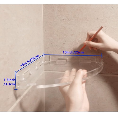 JiePai Acrylic Corner Shower Caddy Shelf 2 Pack | Wall Mounted Organizer W 11... - Bild 7 von 7