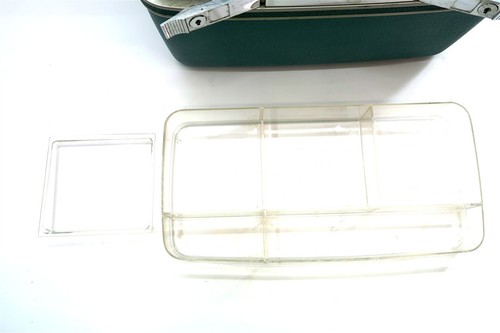 Vintage SAMSONITE Blue Train Travel Makeup Case 1960'S with Clear Tray & Mirror - Picture 8 of 13