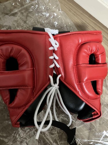Winning Headgear Red L size twins gloves 14oz leather Red - Picture 5 of 10