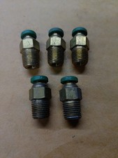 (5) Parker W68PLN-3-2 Brass Adapter Push-to-Connect 3/16" OD Tube to 1/8 NPT
