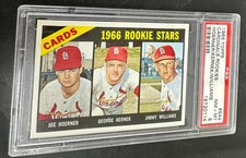 1966 Topps #544 Cardinals Rookies (Short Print) PSA 8 NM-MT Well Centered!