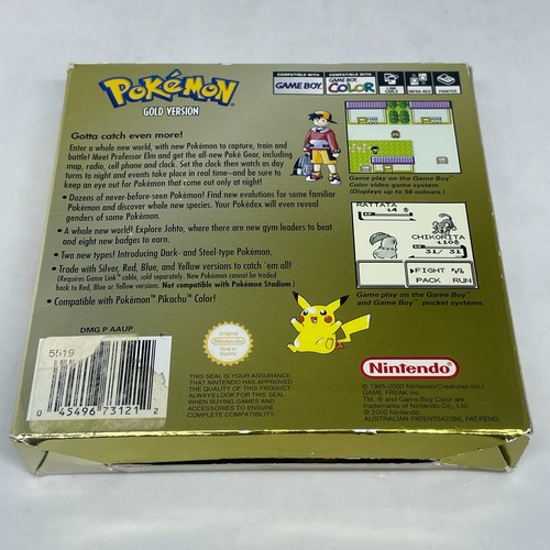 Pokemon Gold Version - AUS - Nintendo Game Boy Color with Manual & In Box - Picture 2 of 20