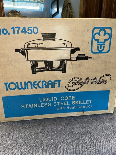 Chef's Ware Townecraft Electric Skillet 11" Stainless Liquid Core NEW (Pantry)