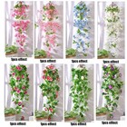 1PC Artificial Fake Hanging Silk Flowers Vine Plant Garden Decor For Wedding New
