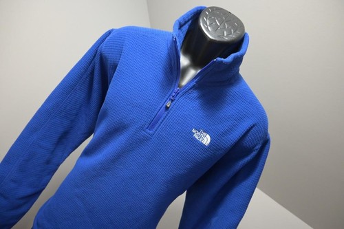 Chaqueta polar térmica North Face 1/4 cremallera azul invierno para hombre talla grande - Imagen 4 de 11