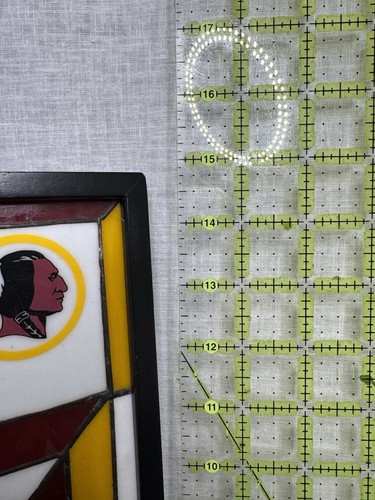 VINTAGE WASHINGTON REDSKINS DANBURY MINT STAINED GLASS MIRROR - Picture 2 of 7