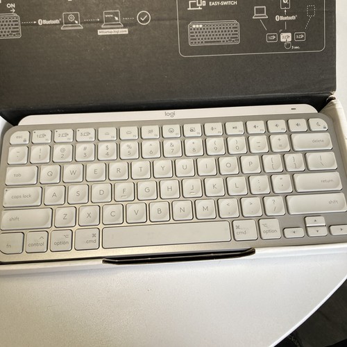 Logitech MX Keys Mini für Mac Kabellose Tastatur (hellgrau), wenig benutzt sauber