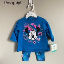 Disney Baby 0-3m Minnie Mouse Sweatshirt with Leggings 2 Piece Outfit NWT