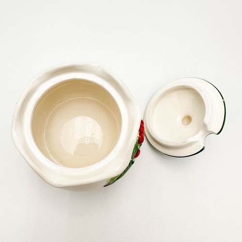 Zuccheriera Mary Ann Baker Otagiri bacche di agrifoglio ceramica 3,5"H 3,5"D - Foto 6 di 12