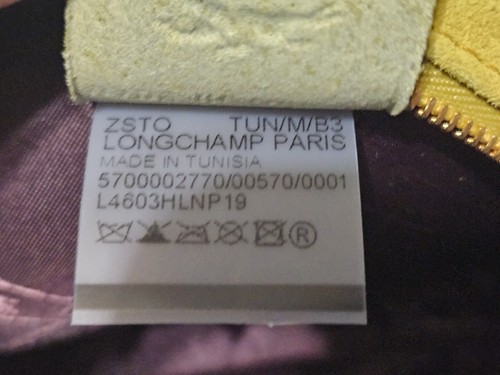 Longchamp Paris Cavalcade Round Suede Belt Bag Crossbody Yellow Zip Close  - Bild 18 von 20