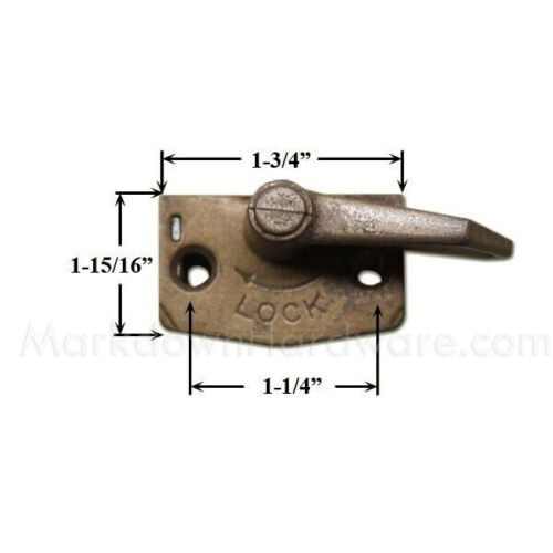 Serratura solo pulsante finestra sospesa doppia Pella - vecchio stile vintage - Copperite - Foto 2 di 3