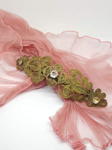Antique Victorian Edwardian Filigree Cannetille Hair Barrette | Large C.1900 - Picture 5 of 21