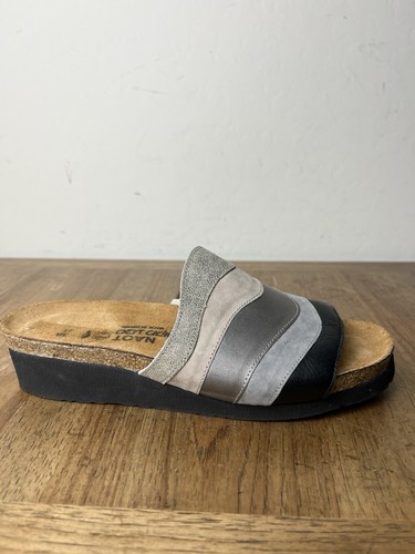 Naot Portia Sandal Black Gray Brown Womens Size 38 7 Shoes Suede Leather - Bild 6 von 8