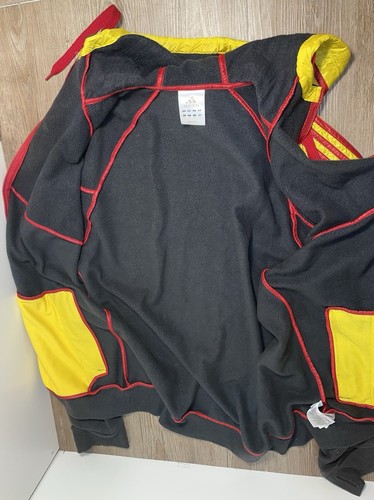 Real Salt Lake RSL Adidas Jacket XL Yellow & Black Windbreaker Full Zip Hooded - Picture 3 of 4