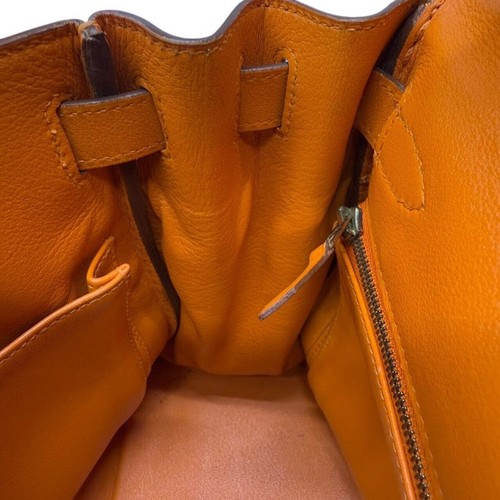 HERMES Kelly 28 internal stitch ▢B◻︎ Orange GD Hardware Vogue River #134 - Picture 11 of 24