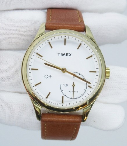 Timex Iq Move Smartwatch Leather Strap Twg013600 Stand Cracked, Reasonable Item