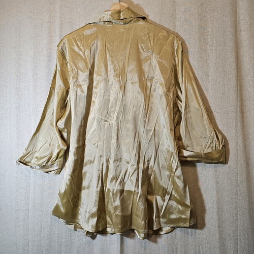 Top para mujer Cato 18W 20W dorado brillante fiesta de Navidad manga 1/2 brillante - Imagen 7 de 10