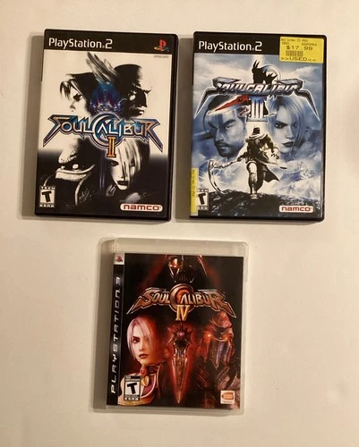 SOUL CALIBUR 2 + 3 (PlayStation 2, PS2) + Soul Caliber 4 (PlayStation 3) CIB Lot