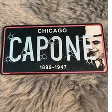 Al Capone Chicago 1899-1947 License Plate Metal Sign Decor Magnet