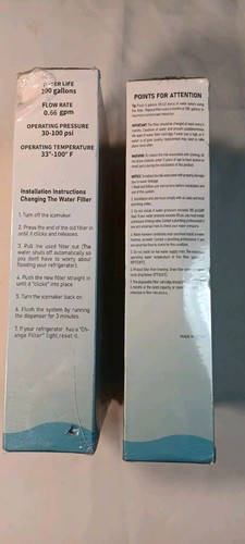 6 New Frigidaire style FPPWFU01 Ice Filter Refrigerator Filters aka EPPWFU01 - Picture 3 of 5