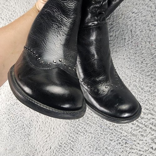 Kenneth Cole Reaction Shoes Womens Size 10 Chantell Black Leather Wingtip Boots - Picture 9 of 15