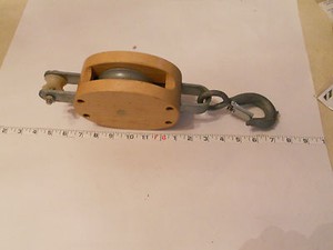 Campbell-6-034-Wood-Block-Single-Steel-Wheel-Pulley-1800LB-WLL-Discontinued-Model