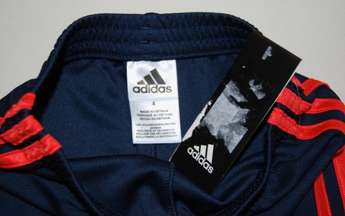 NWT Adidas Little Boys Navy Blue & Orange 3-Stripe Sport Shorts sz 5 - Picture 7 of 7