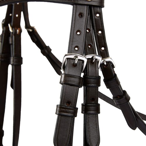 Anatomic Horse Leather Bridle w/ Brow Band Full Cob Pony Black Brown Free Ship - Picture 8 of 10
