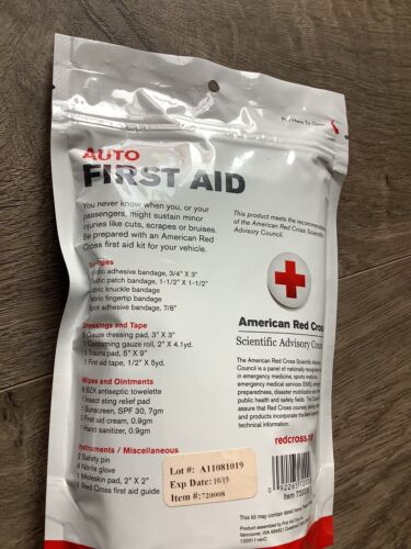 First Aid Only American Red Cross Plastic Auto First Aid Zip Kit - Picture 2 of 7