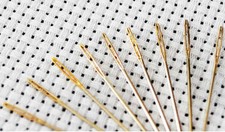50pcs gold plated gold eye cross stitch needles 26 crossstitch tool M1580 QL