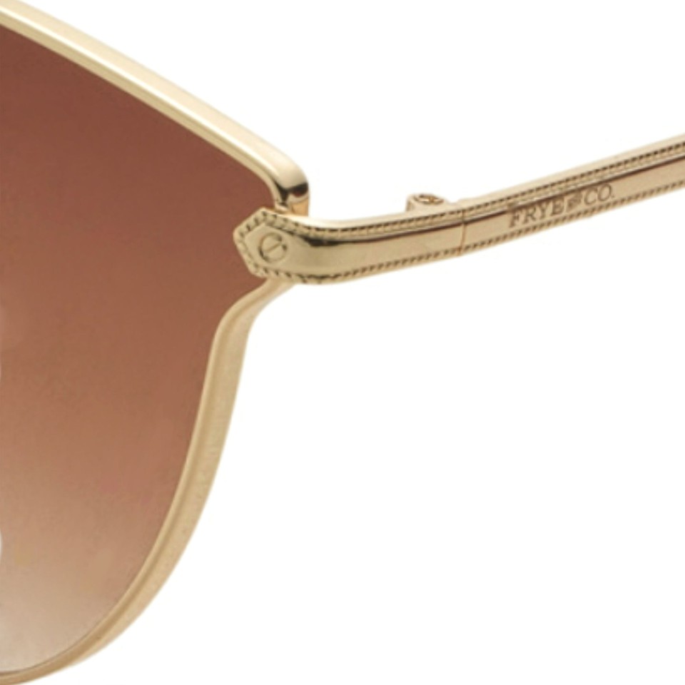 NWT FRYE & CO Women's Cat Eye Gold Tone Metal Frame UV Protection Sunglasses eBay