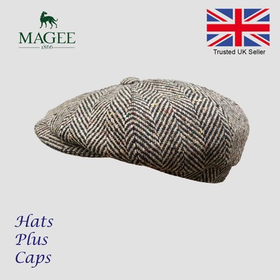 Cappello Bakerboy Gatsby Cappello da Strillone Lana Herringbone Tweed Berretto Piatto Baker Boy DA UOMO