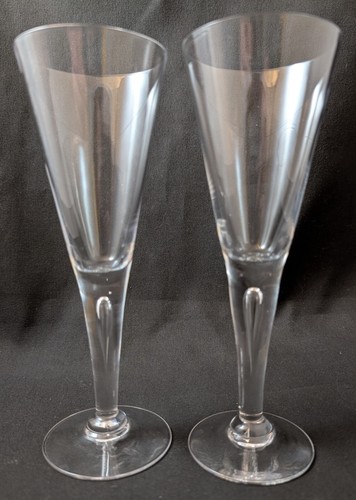 Paar Vintage Dartington Sharon Weingläser Frank Thrower Design 19,5 cm hoch