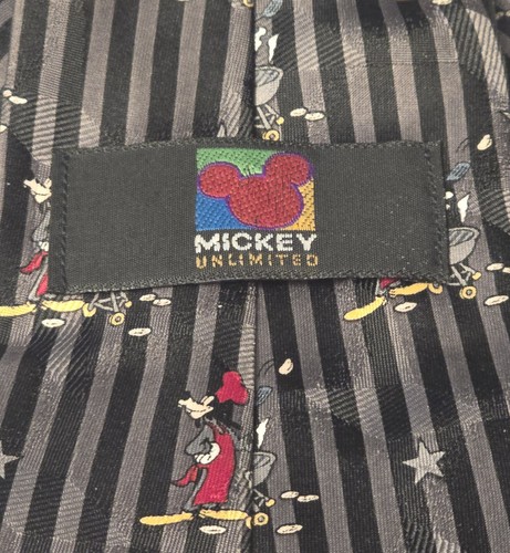 Mickey Unlimited TIe Necktie Goofy Cookout Grillmaster Chef Cook BBQ Stripes - Picture 5 of 8