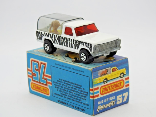 MATCHBOX SUPERFAST WILD LIFE TRUCK No.57 HTF IN RARE ITALIAN SCRIPT J BOX 1981 - Picture 8 of 11