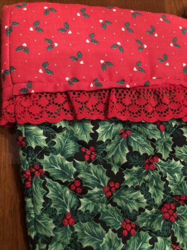 Home Made Christmas Stocking USA Not Mass Produced One Of A Kind - Picture 7 of 9